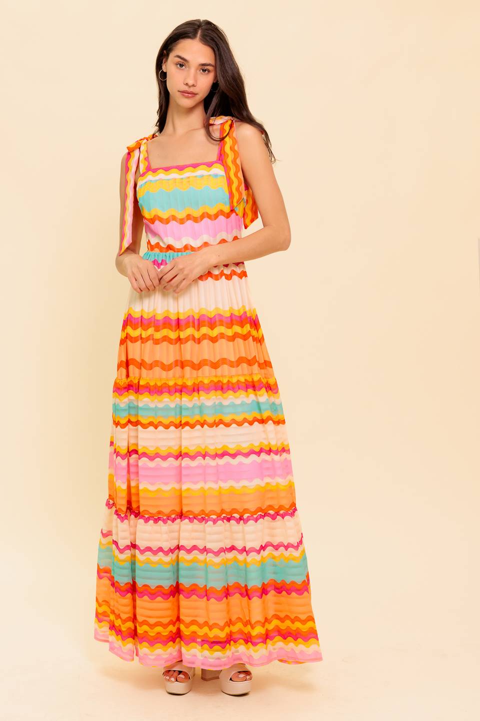 IN THE SPOTLIGHT WOVEN MAXI DRESS Flying Tomato